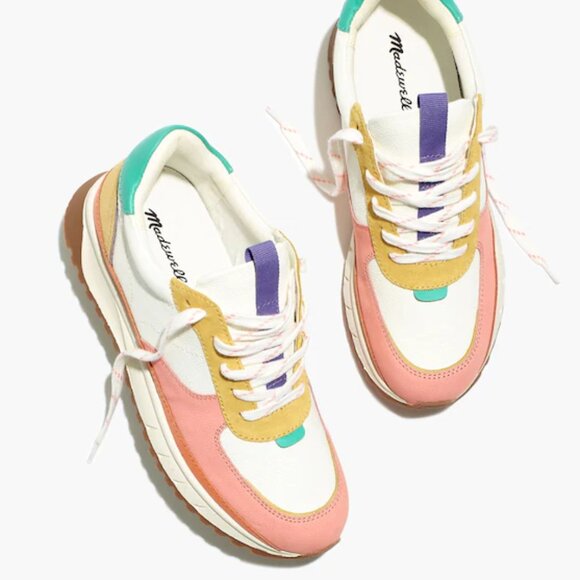 Madewell Shoes - Madewell Kickoff Trainer Sneakers Colorblock Leather Women's 8